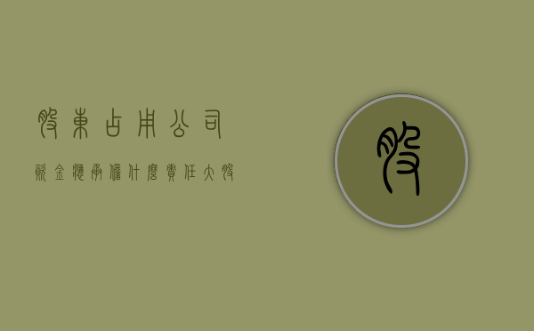 股东占用公司资金,应承担什么责任?（大股东占用资金法律后果）