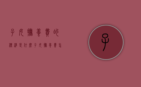 子女抚养费的标准是什么（子女抚养费怎么计算）