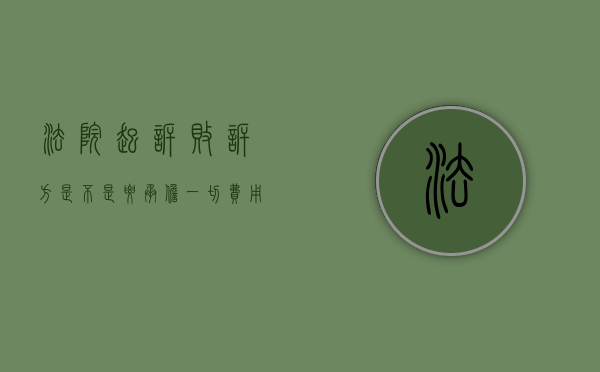 法院起诉败诉方是不是要承担一切费用（败诉方诉讼费支付期限多久）