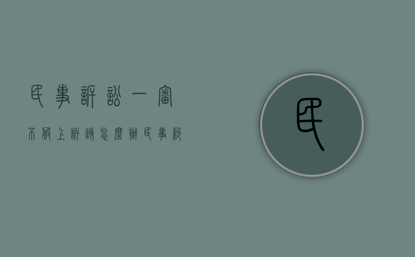 民事诉讼一审不服上诉该怎么办（民事纠纷一审不服上诉范文）