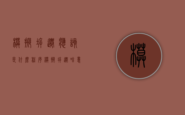模拟拆迁应该是什么程序？（模拟拆迁啥意思）