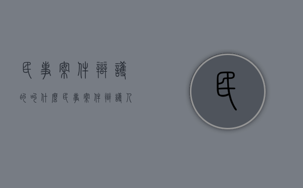 民事案件辩护的叫什么（民事案件 辩护人）