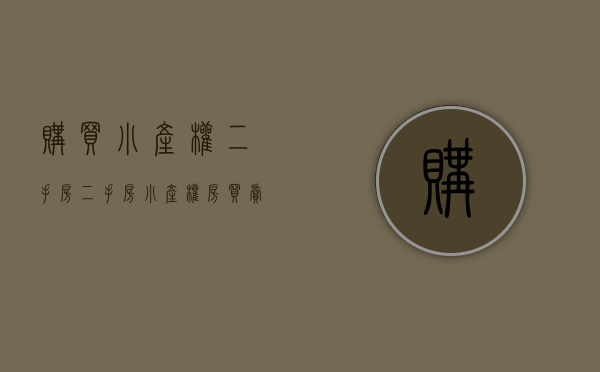 购买小产权二手房（二手房小产权房买卖过户范本）