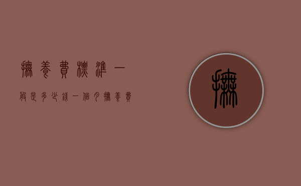 抚养费标准一般是多少钱一个月（抚养费标准一般是多少钱一个月2023）