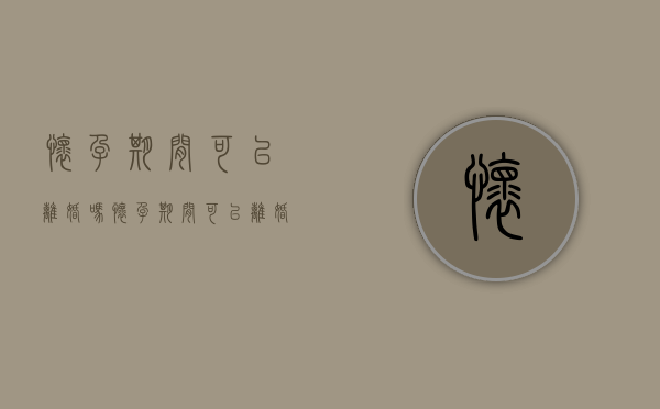 怀孕期间可以离婚吗（怀孕期间可以离婚吗 男方要赔偿吗）