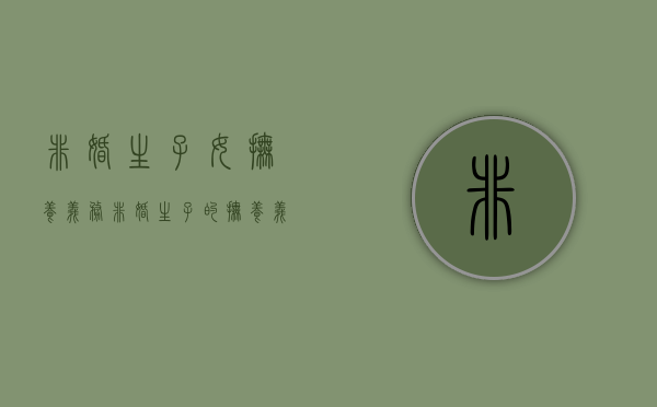 非婚生子女抚养义务（非婚生子的抚养义务）