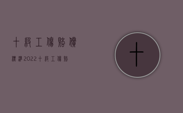 十级工伤赔偿标准2022（十级工伤赔偿标准2022有多少钱）