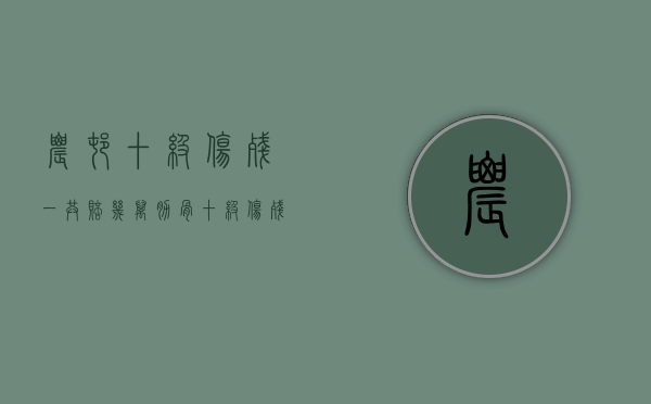 农村十级伤残一共赔几万（肋骨十级伤残一共赔几万）