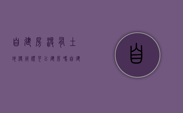 自建房没有土地使用证可以建房吗（自建房没有土地证会怎么样）