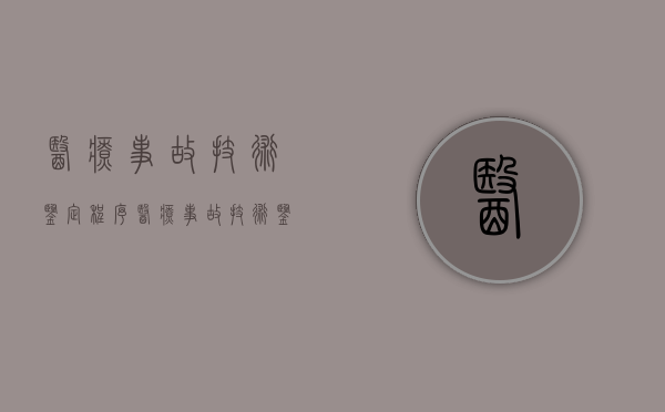 医疗事故技术鉴定程序（医疗事故技术鉴定暂行办法）