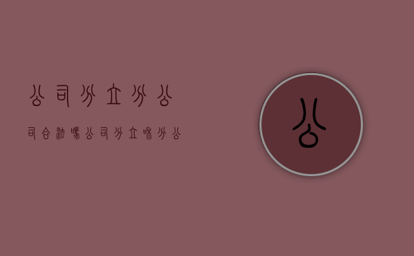 公司分立 分公司合法吗（公司分立和分公司的区别）