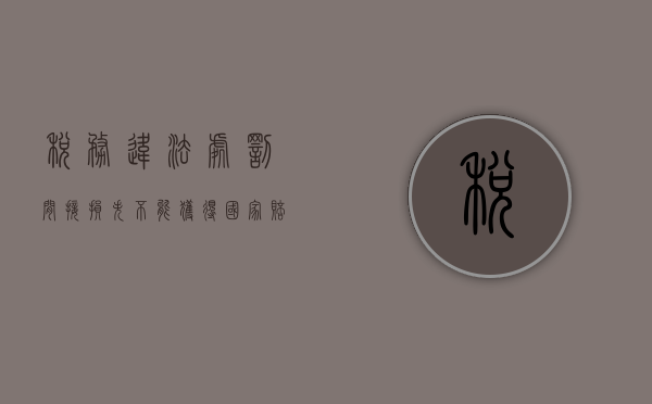 税务违法处罚间接损失不能获得国家赔偿（税收违法行为轻微并及时纠正应当不予处罚）
