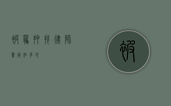 被羁押找律师费用知多少？