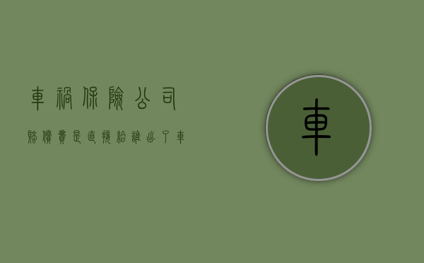 车祸保险公司赔偿费是直接给谁（出了车祸保险公司理赔哪些费用）
