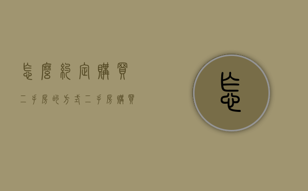 怎么约定购买二手房的方式（二手房购买定金合同模板2019）