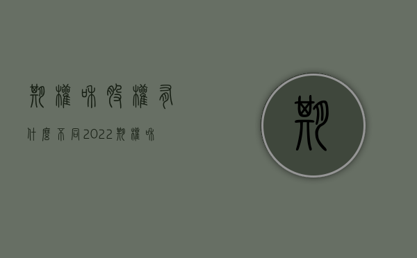 期权和股权有什么不同2022（期权和股权有啥区别）