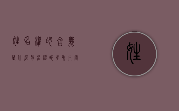 姓名权的含义是什么（姓名权的主要内容包括）