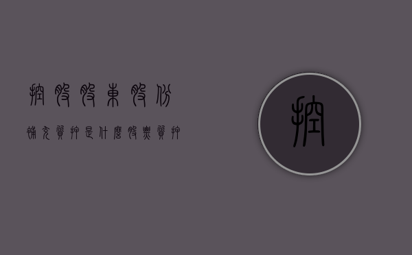 控股股东股份补充质押是什么（股票质押补充质押）